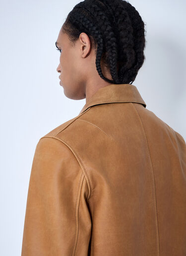 Our Legacy Leather Openning Blazer Brown our0160019