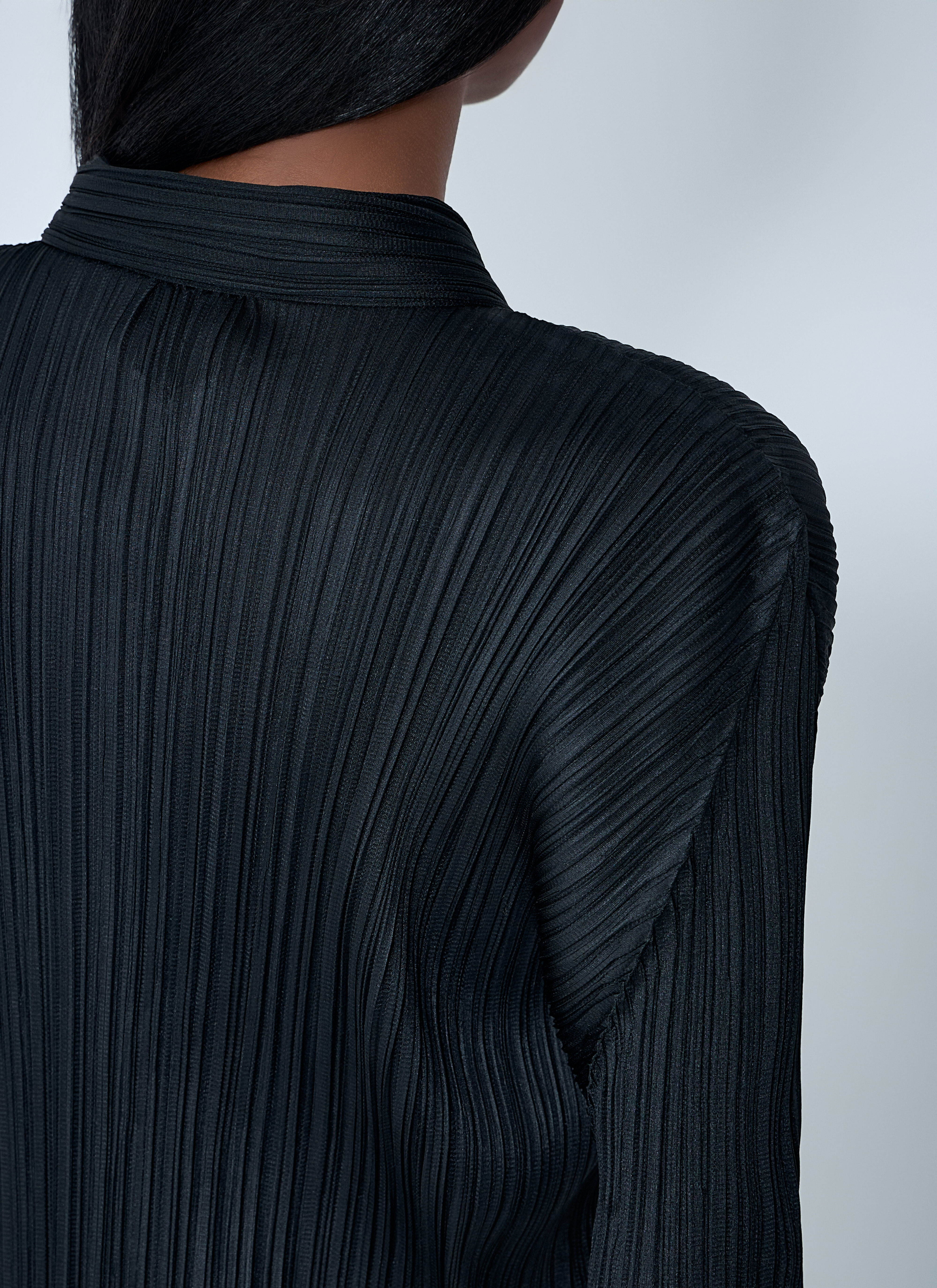 Pleats Please Issey Miyake Women's' Pleated Shirt in Black | LN-CC®