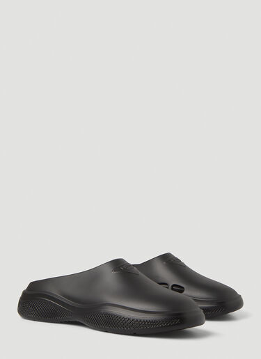 Logo Embossed Foam Mules Prada Logo Embossed Foam Mules Black pra0149039