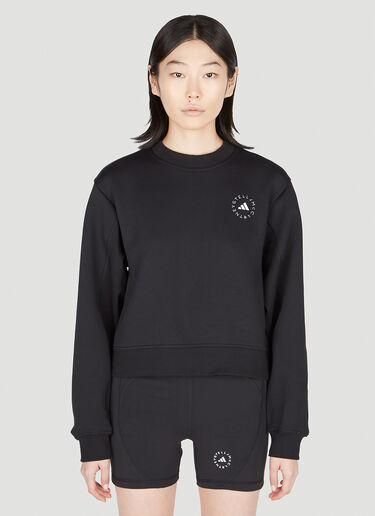 adidas by Stella McCartney 徽标印花运动衫 黑色 asm0251009