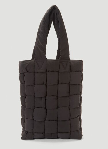Bottega Veneta Padded Quilted Nylon Tote Bag Black bov0142035