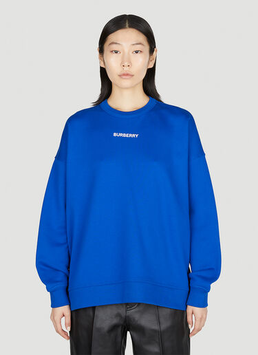 Burberry Logo Print Sweatshirt Blue bur0252014