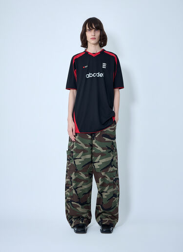 VETEMENTS Alphabet Football Jersey T-Shirt Black vet0164004