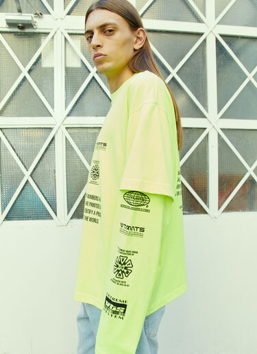 VTMNTS Barcode Definition Long Sleeve T-Shirt Yellow vtm0354007