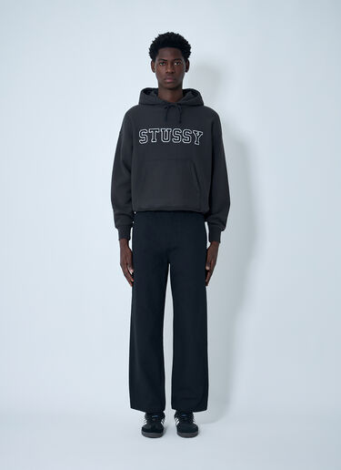 Logo Motif Hooded Sweatshirt Stüssy Logo Motif Hooded Sweatshirt Black sts0162013