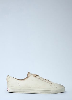 Prada Antiqued Leather Sneakers White pra0262021