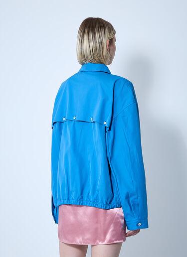 Miu Miu Logo Motif Blouson Jacket Blue miu0362010