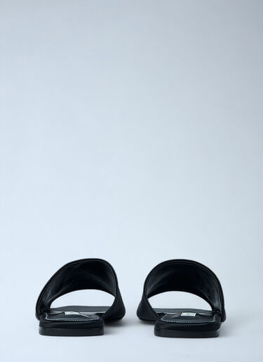 Satin Bandeau Slides TOTEME Satin Bandeau Slides Black tot0261053
