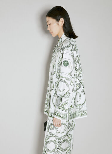 Alexander Wang Money Print Silk Shirt White awg0253021