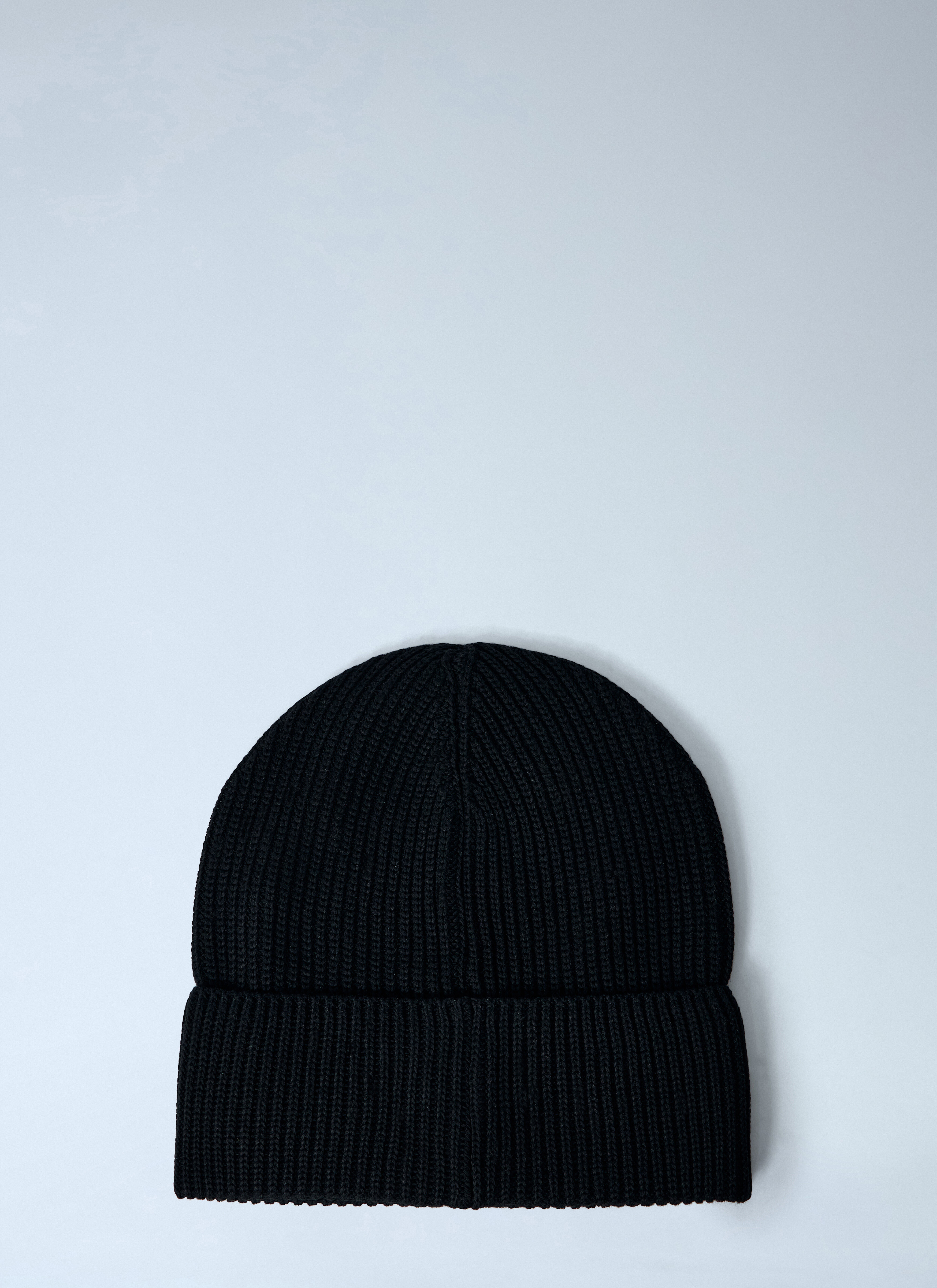 Moncler Men's' Logo Motif Beanie Hat in Black | LN-CC®