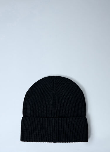 Logo Motif Beanie Hat Moncler Logo Motif Beanie Hat Black mon0163031