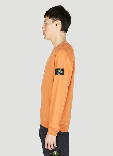 Stone Island Compass Patch Sweater Orange sto0152055