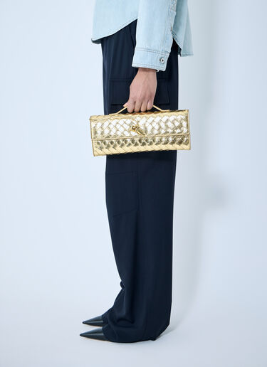 Bottega Veneta Long Andiamo Clutch Gold bov0259072