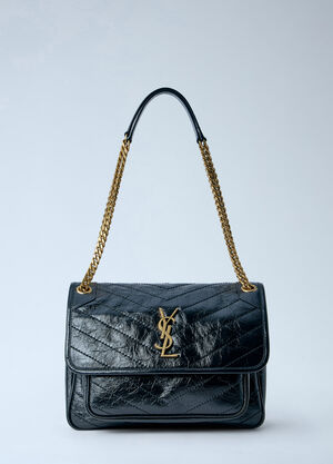 Saint Laurent 니키 미디엄 빈티지 숄더 백 블랙 sla0262046