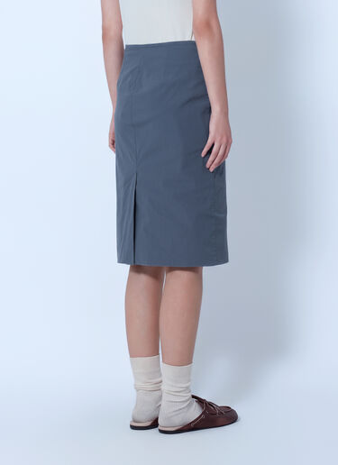 LN-CC® - Miu Miu: Straight Hem Midi Skirt - Grey Miu Miu Straight Hem Midi Skirt Grey miu0266121