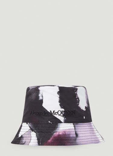 Watercolour Bucket Hat Alexander McQueen Watercolour Bucket Hat Purple amq0251064