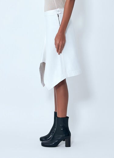 Lemaire Asymmetric Denim Skirt White lem0264009
