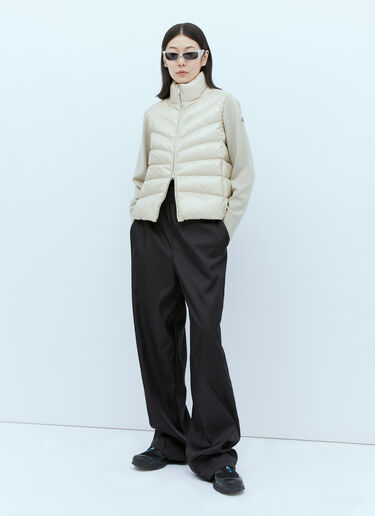 Padded Cardigan Moncler Padded Cardigan Beige mon0254040
