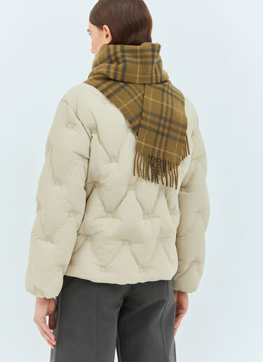 Burberry Narrow Check Cashmere Scarf Green bur0258011