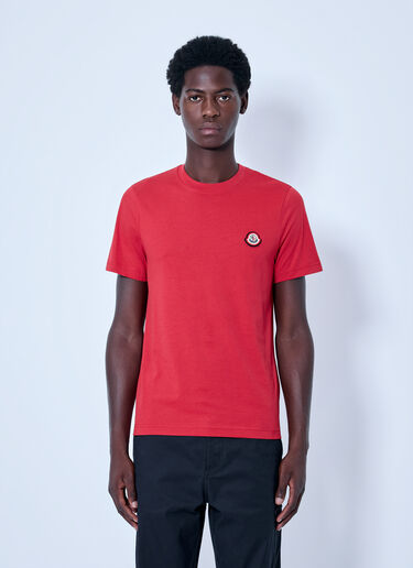 LN-CC® - Moncler: Short Sleeve T-Shirt - Red Moncler Short Sleeve T-Shirt Red mon0166013