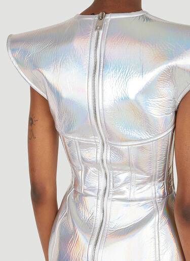 Dolce & Gabbana Metallic Bustier Dress Silver dol0246027