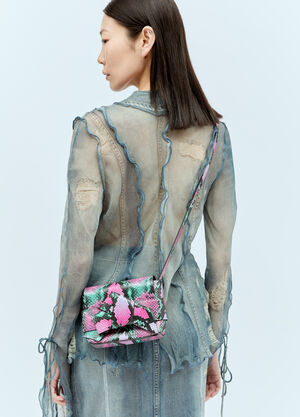 Acne Studios スネークエンボス ショルダーバッグ ピンク acn0256051