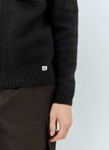 C.P. Company Soft Knit Cardigan Black pco0158003