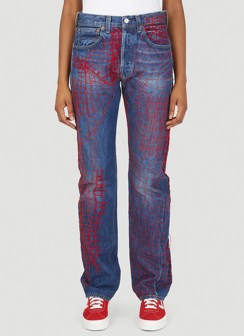 DRx FARMAxY FOR LN-CC x LEVI'S 드롭 6 웹 스티치 진 블루 dfl0347004