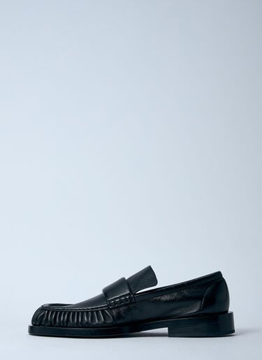 Jil Sander 주름진 가죽 로퍼 블랙 jil0161008
