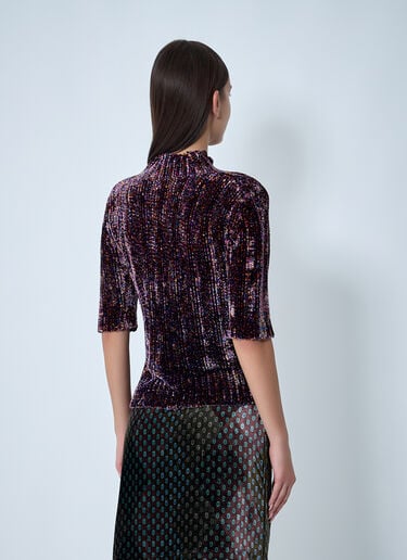 Velour Rib Sweater Dries Van Noten Velour Rib Sweater Purple dvn0262015