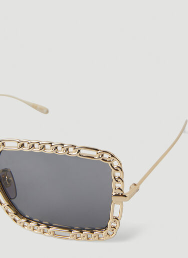 Gucci Chain Frame Sunglasses Gold guc0247361