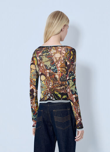 Jean Paul Gaultier Re-Edition The Yellow Butterfly Cardigan Brown jpg0264022