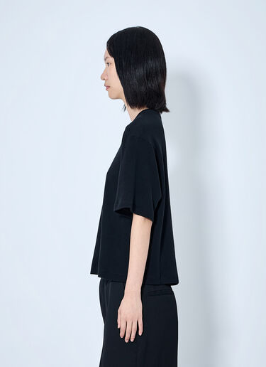 LN-CC® - Rick Owens: Cropped Brad T-Shirt - Black Rick Owens Cropped Brad T-Shirt Black ric0265030