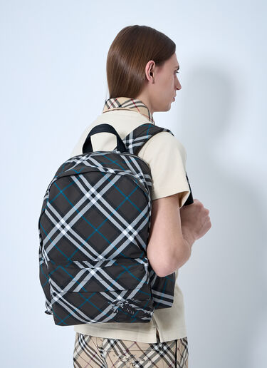 Burberry 格纹双肩包  黑色 bur0159044