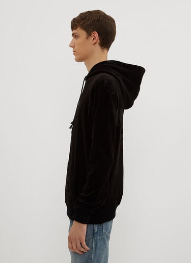 Hooded Burnt Out Velvet Sweater Saint Laurent Hooded Burnt Out Velvet Sweater Black sla0134006