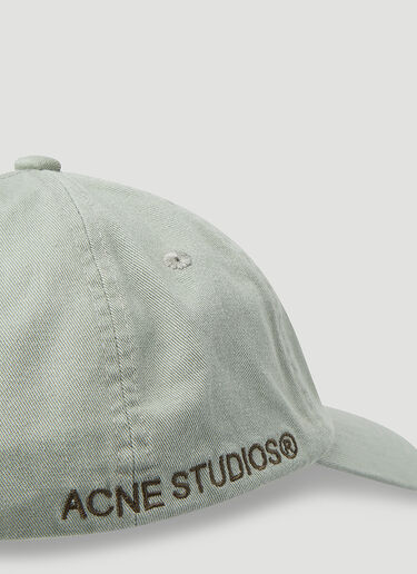Acne Studios Logo Embroidery Baseball Cap Green acn0148054