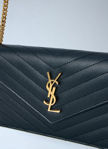 Saint Laurent Cassandre Chain Wallet Black sla0263079