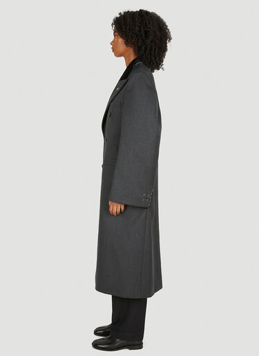 Maison Margiela Cape Double Breasted Coat Grey mla0249021