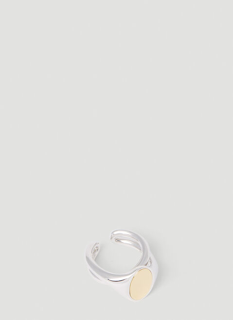 Charlotte Chesnais Chevaliere Initial Ring Silver ccn0250003