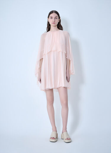 Chloé Silk Thin-Strap Long Dress Pink chl0263052