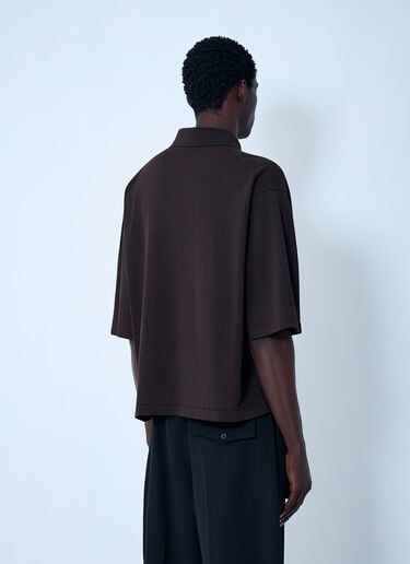 Jacquemus Le Polo Shirt Dark Brown jac0162008