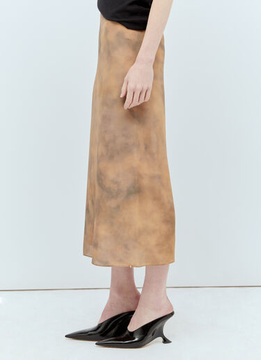 Sportmax Silk Wrap Midi Skirt Beige spx0255013