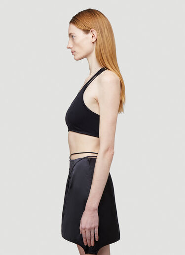 Helmut Lang Asymmetric Cropped Top Black hlm0243017