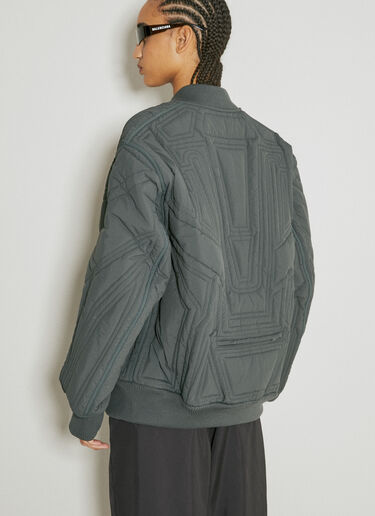 Y-3 Quilted Bomber Jacket Green yyy0354038