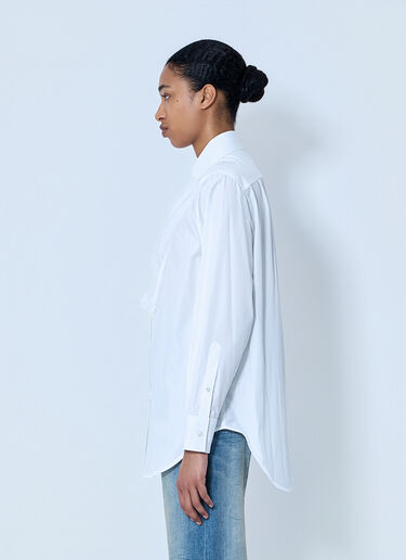 Maison Margiela White Folded V-Neck Collar Shirt White mla0264053