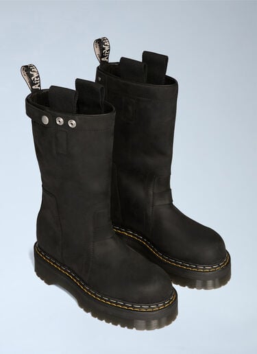 LN-CC® - Rick Owens x Dr. Martens: Quad Sole Pull On Boots - Black Rick Owens x Dr. Martens Quad Sole Pull On Boots Black rod0266002
