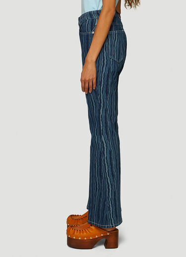 Marni Striped Flared Jeans Blue mni0247012