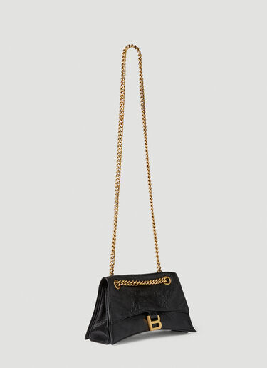 Balenciaga Small Crush Chain Shoulder Bag Black bal0251092