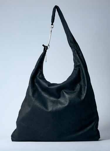 Rick Owens Suede Gemini Shoulder Bag Black ric0159059