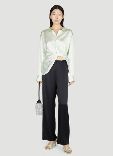 Alexander Wang Draped Shirt Green awg0251021